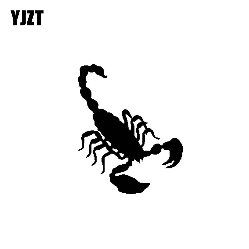 

YJZT 15.2CM*18.9CM Scary Scorpion Thriller Fluttering Decal Vinyl Car Sticker Black/Silver C19-0379