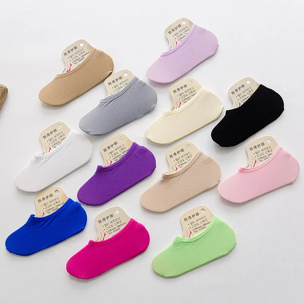 1 пара женские ботильоны невидимые Нескользящие Лоферы лодка лайнер хлопковые