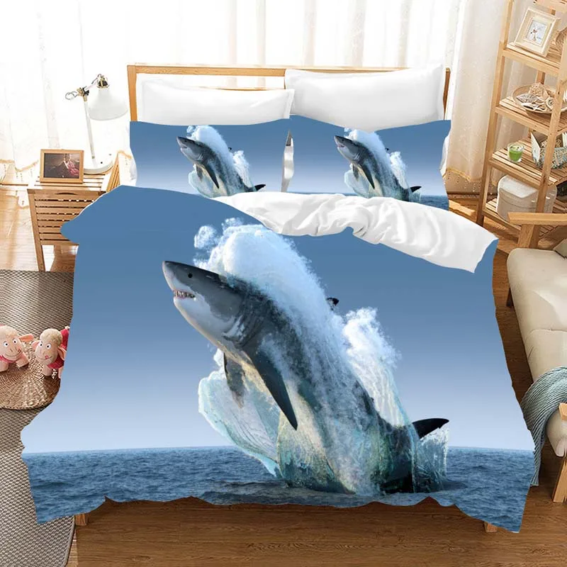 Dinoshark 3d комплект постельного белья, пододеяльники, наволочки, Deep Sea Shark, детская комната, Декор, одеяло, Комплект постельного белья, постельное белье - Цвет: 6
