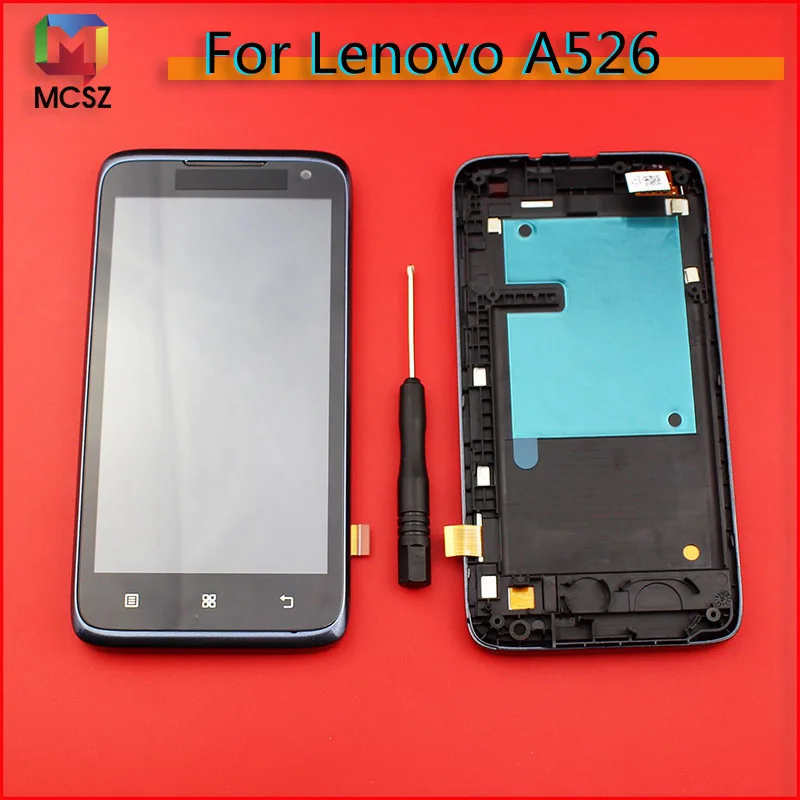 ЖК-дисплей для Lenovo A526 с сенсорным экраном и дигитайзером в сборе рамкой 4 5 "Lenovo