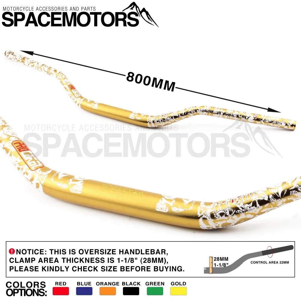 Профессиональный руль Caken Mulisha 1 1/8 " fatbar 28 мм ручка для мотокросса питбайка грязи
