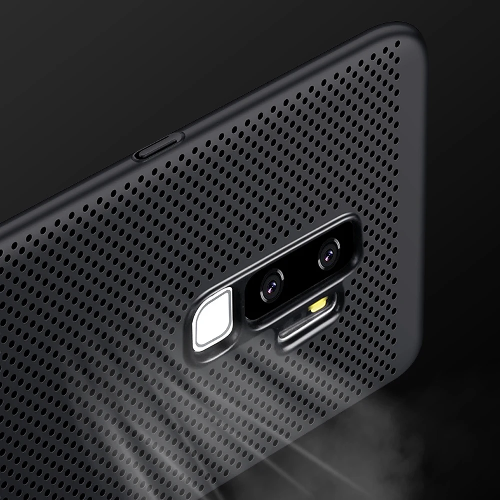 Ultra Slim Grid Heat Dissipate Phone Case For Samsung Galaxy S9 S8 S10 Plus Note 10 pro 9 8 Back Cover lite |