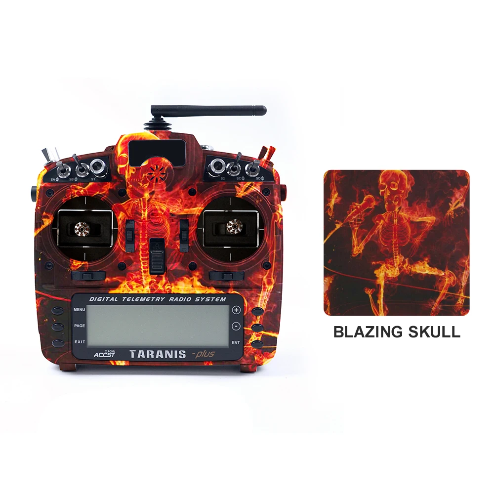 FRSKY 2.4G 16CH Taranis X9D Plus SE Transmitter SPECIAL EDITION M9 Sensor Water Transfer Case Mode 2 CARBON FIBER/BLAZING SKULL | Игрушки и