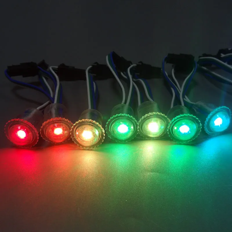 50 шт./лот 16 мм диаметр DC5V WS2811 Addressable RGB полноцветный светодиодный модуль smart 0 24 Вт