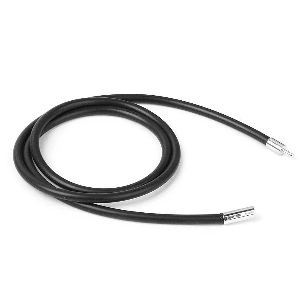 Набор из 5 шт. 3 мм черная Флейта с серебряной застежкой-карабином 50 см | Украшения