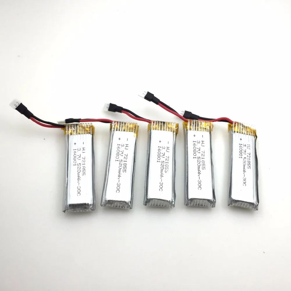 

5pcs/Lot 3.7V 520mAh 30C Upgraded Li-po Battery for WLtoys V930 V977 XK K110 RC Helicopter Spare Parts accessories
