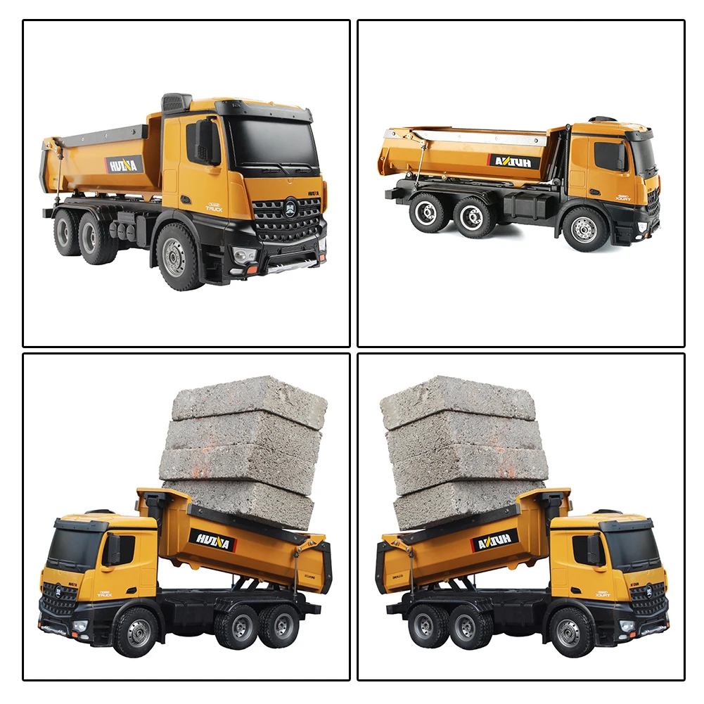 HUINA TOYS 1573 1/14 10CH сплав RC самосвал Инженерная строительная машина пульт дистанционного управления игрушка RTR RC грузовик подарок для мальчика