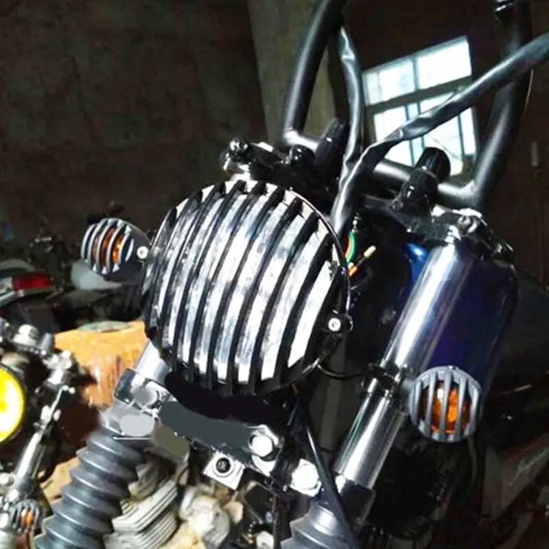 2/4 X мотоциклетный указатель поворота для Harley Davidson Cafe Racer пуля стальная