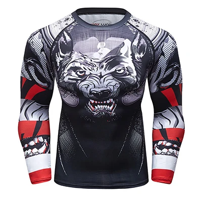 Style P Рашгард MMA боксерские майки мужские дышащие Bjj GI MMA футболки шорты наборы кикбоксинг, муай-тай Fightwear 3D печать спортивный костюм - Цвет: Style P