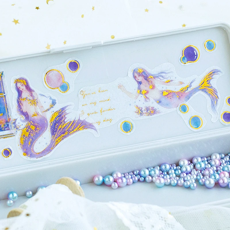 XINAHER 3 листа/упаковка Kawaii Русалка пена звезда мечта золочение декоративные наклейки Скрапбукинг DIY дневник альбом палка этикетка