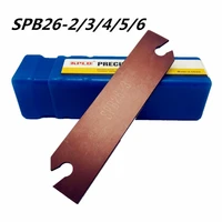 1pcs spb26 3 2 4 5 6 grooving tool holder for sp300 sp400 slotted blade pc9030 nc3030 plug in grooving tools