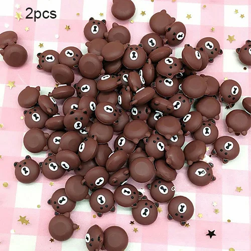 Brown 2pcs Happy monkey набор лизунов поставки слизи Подвески ПВХ Куте каваи животных DIY ремесла Декор для пушистое облако прозрачная слизь глина - Цвет: Brown 2pcs