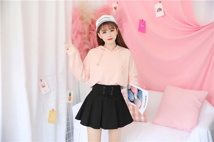 Новинка Готическая демисезонная черная юбка в стиле Харадзюку женские шорты