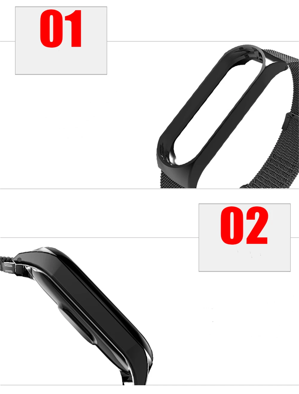 Браслет на запястье для Xiaomi mi 3 mi Band 3 ремешок металлический браслет из нержавеющей стали ремешок на запястье
