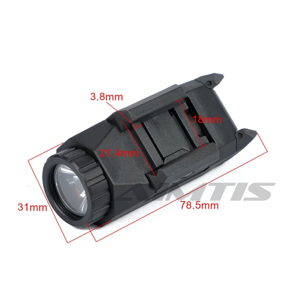 AIMTIS Тактический Компактный APL Glock пистолет светильник Постоянный/Стробоскоп вспышка светильник светодиодный белый светильник для Glock 17 19 18C Apl aple 20 мм Rail