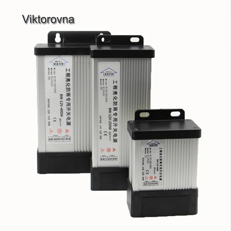 

Led Rainproof Driver Transformer Power Supply Adapter AC 220v to DC 24V 5a 10a 25a outdoor for 5050 3528 5630 smd led strip