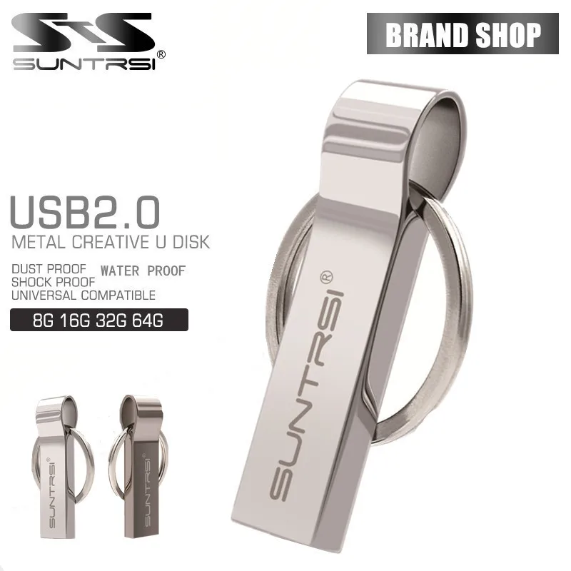 Suntrsi металлический USB флеш накопитель 64 ГБ высокоскоростной водонепроницаемый