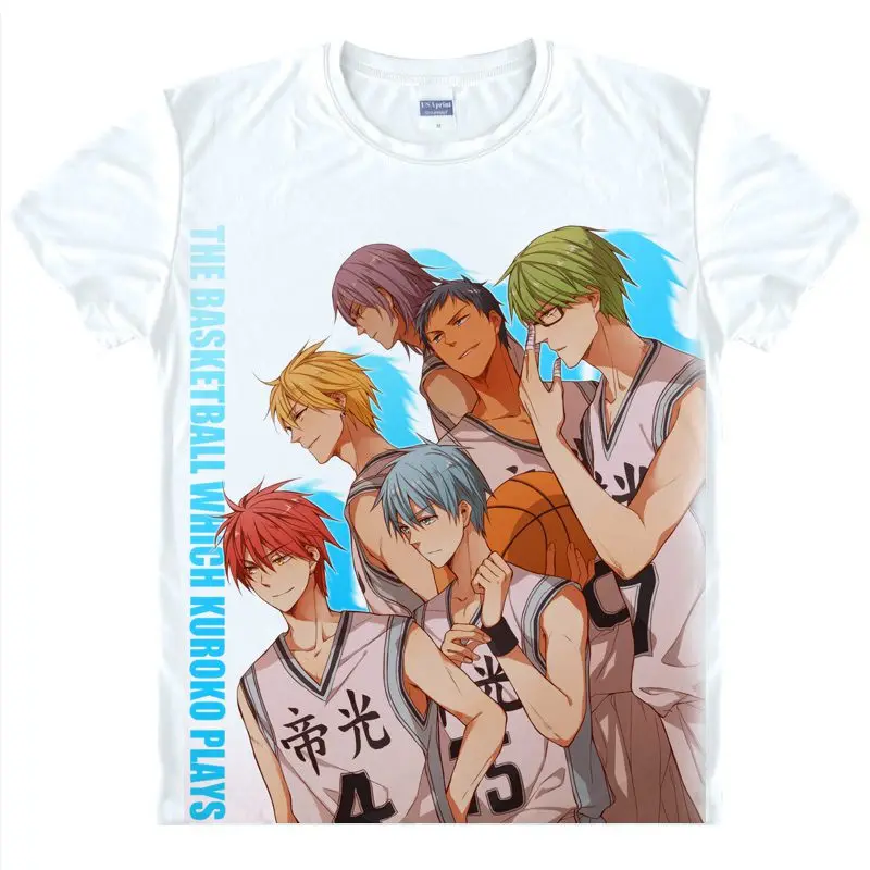 Kuroko без корзины женская футболка с принтом Аниме футболки коротким рукавом Kagami