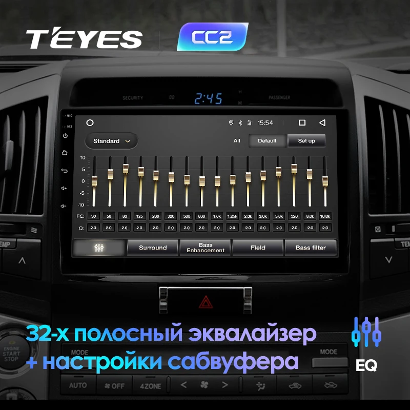 TEYES CC2 Штатная магнитола для Тойота Ленд Крузер 11 200 Toyota Land Cruiser 11 200 2007 Android 8.1, до 8-ЯДЕР, до 4+ 64ГБ 32EQ+ DSP 2DIN автомагнитола 2 DIN DVD GPS мультимедиа автомобиля головное устройство