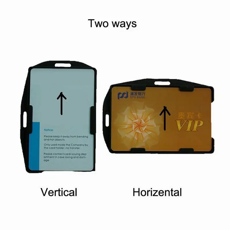 Бейдж с отверстиями для визиток и цепочек черный/белый/матовый 300 шт.|Бейджи