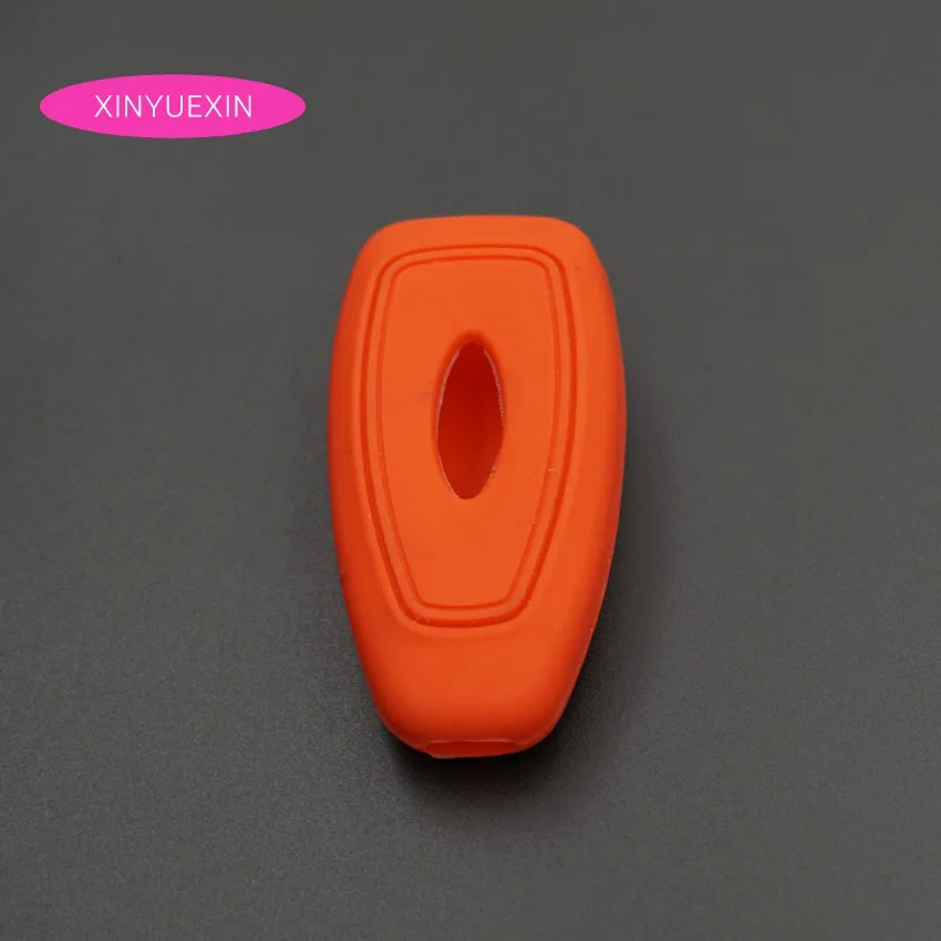 Xinyuexin Silicone Car Key Cover FOB Case For Ford Kuga Focus 3 Ecosport Fiesta Remote Car-styling Interior Accessories | Автомобили и