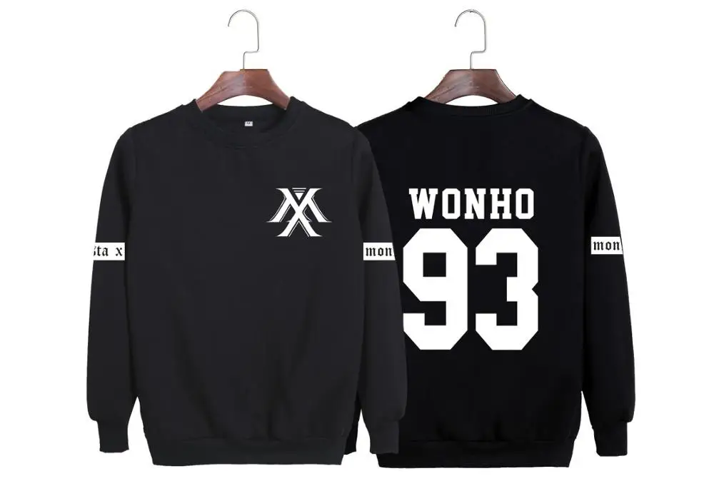 MONSTA X combinationI. M fuente base mostrar heng yuan hao primero con los hombres y mujeres que sirven a ronda cuello de lana | Мужская