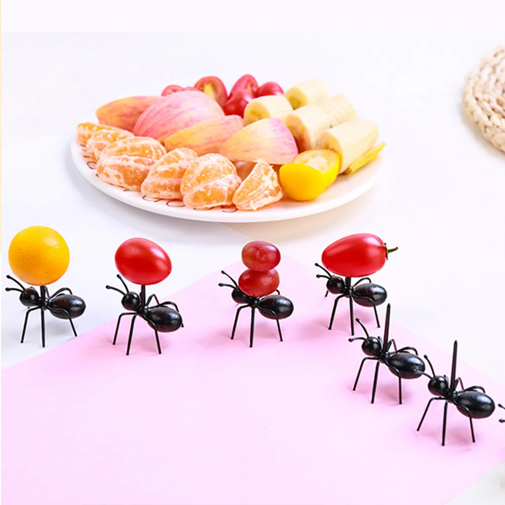 12 штук DIY mini Cos вилка для фруктов и муравьев пластиковая декоративная кухонная