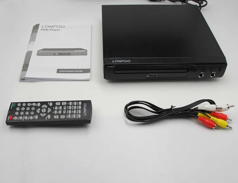 LONPOO dvd-плеер без региона HDMI RCA Scart USB dvd-плеер два микрофонных порта многоязычный Железный корпус светодиодный dvd-плеер для домашнего использования