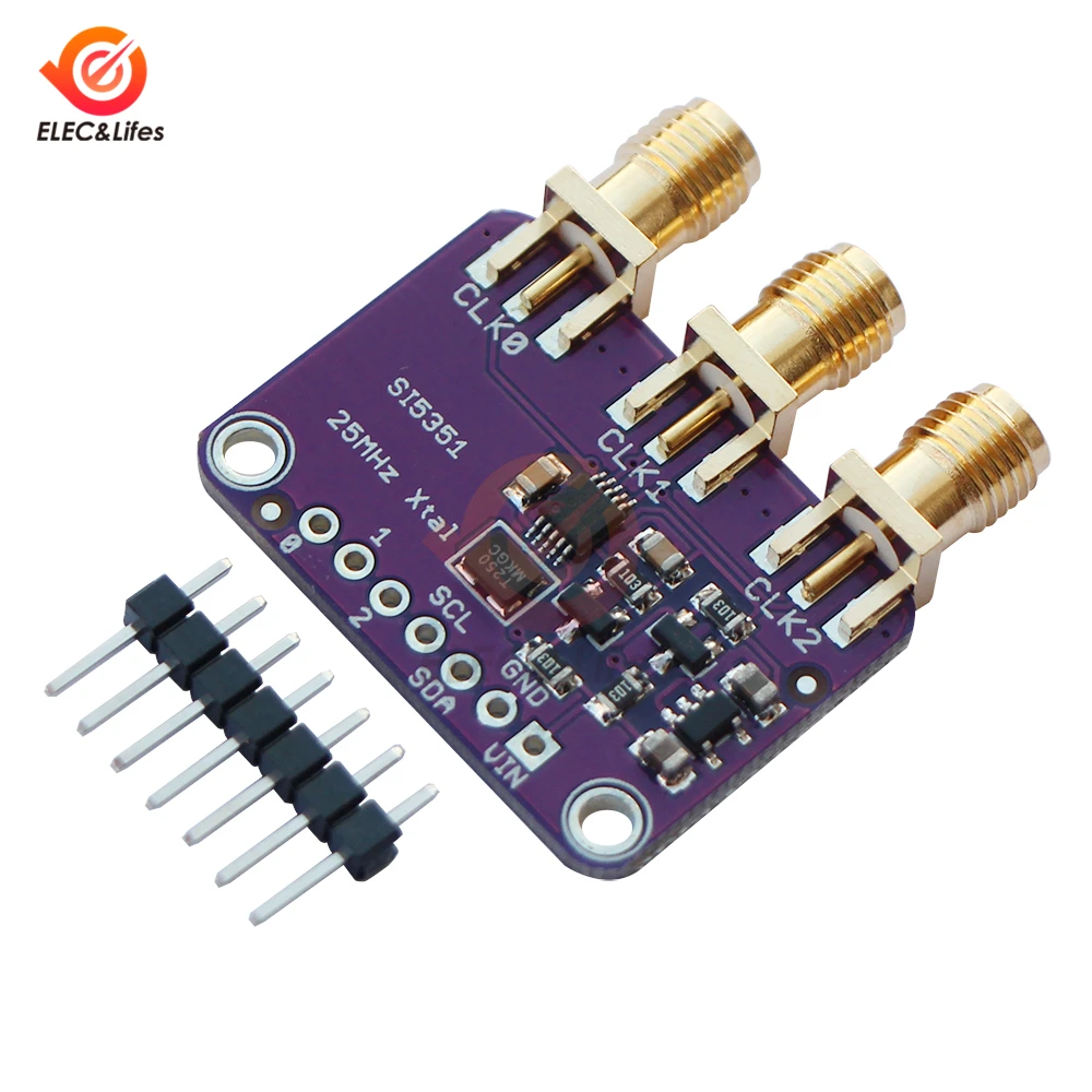 Настольная плата для генератора часов CJMCU 5351 Si5351A модуль I2C IIC интерфейса