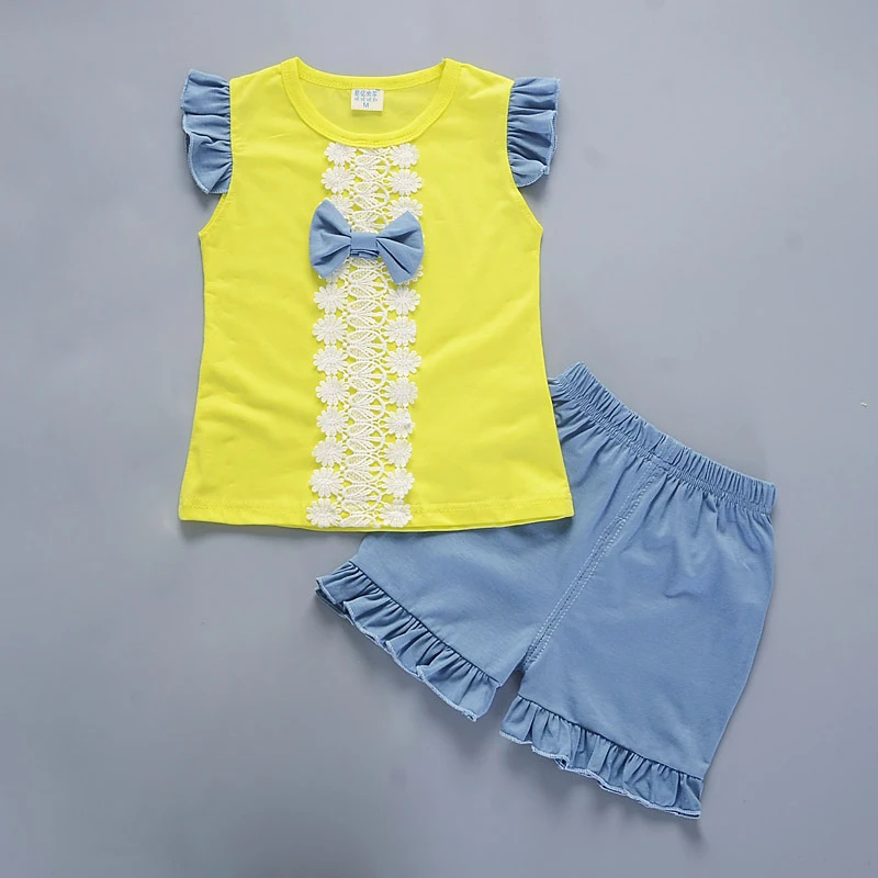 

Children Clothes Suit 2018 Summer Girls Clothing Set 2pcs Outfit Kids Sport wear Tracksuits For Girls Baby Suits First 2 3 years