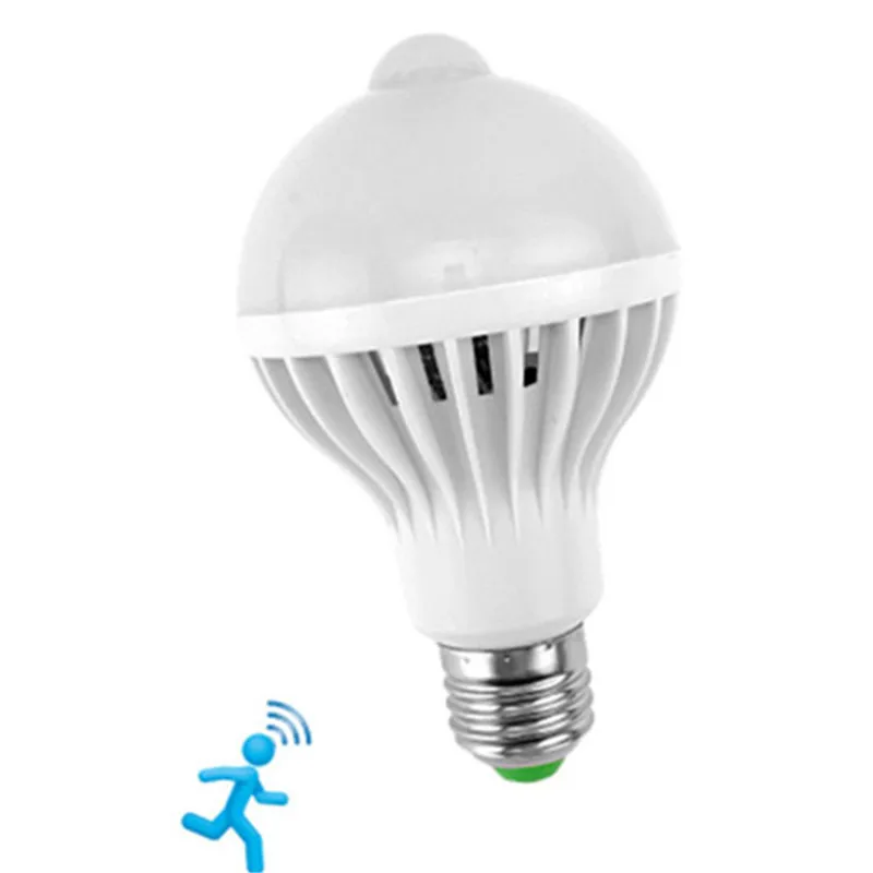 

PIR Motion Sensor Lamp 5W E27 White Color Night Light Induction Infrared Body Sensor Led Bulb For Home Stair Hallway 85-265V