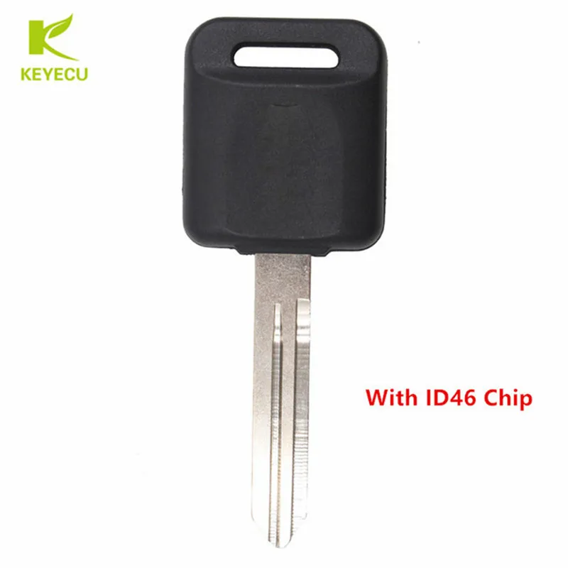 

KEYECU New Uncut Ignition Blank Chipped Car Key With ID46 Chip for Nissan Altima Armada Cube Juke Maxima Titan X- Terra Rogue