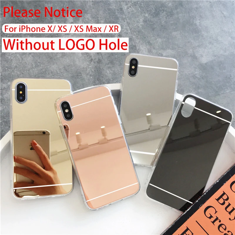 Мягкий чехол с покрытием для iphone 7 8 6 6S Plus XS MAX XR X 5 SE модный зеркальный ТПУ |