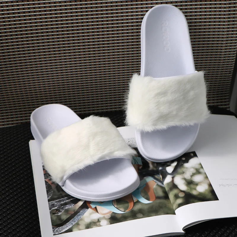 Повседневные тапочки модная зимняя женская домашняя обувь с открытым носком