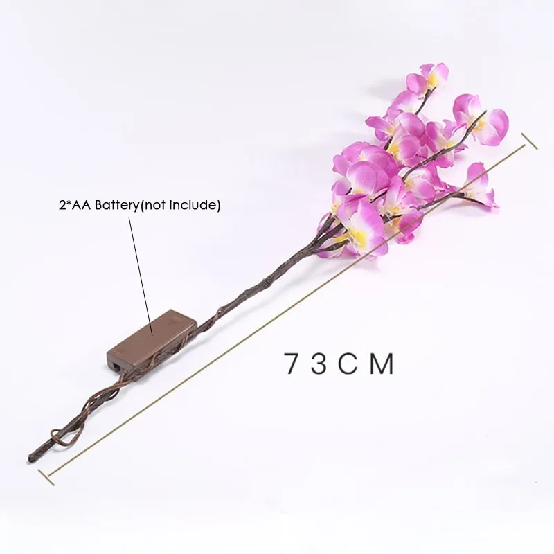 3 шт. светодиодный фаленопсис ветка светильник цветок 20 s рождественские вечерние