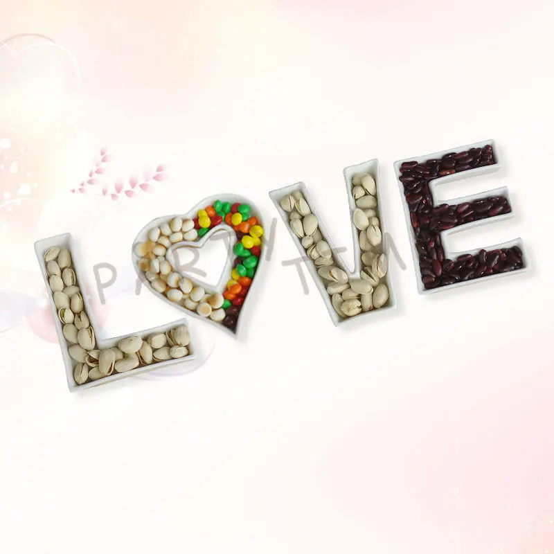 Керамическая тарелка с надписью LOVE Promotion &amp свадебный подарок декоративная на