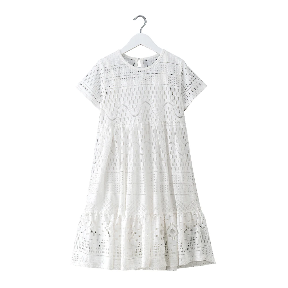 8 - 16 yrs teenage girls summer white lace long dress elegant princess gown 2021 new party clothes kids dresses for big | Детская одежда