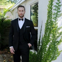 latest jacket pants design black men suits for wedding groom tuxedo 3piece formal business terno masculino slim costume homme