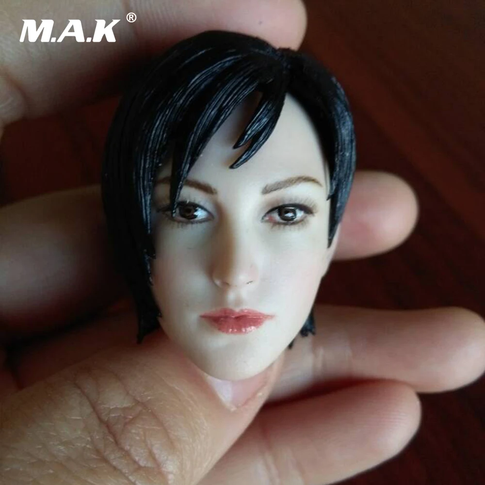1:6 весы Famle голова лепить Ада Вонг с короткими волосами резьба Модель игрушки для