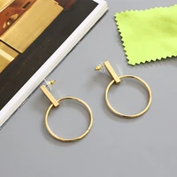exaggerated the circle earrings earrings mirror bronze ornaments earrings 3 7 cm in diameter fashionable woman gift