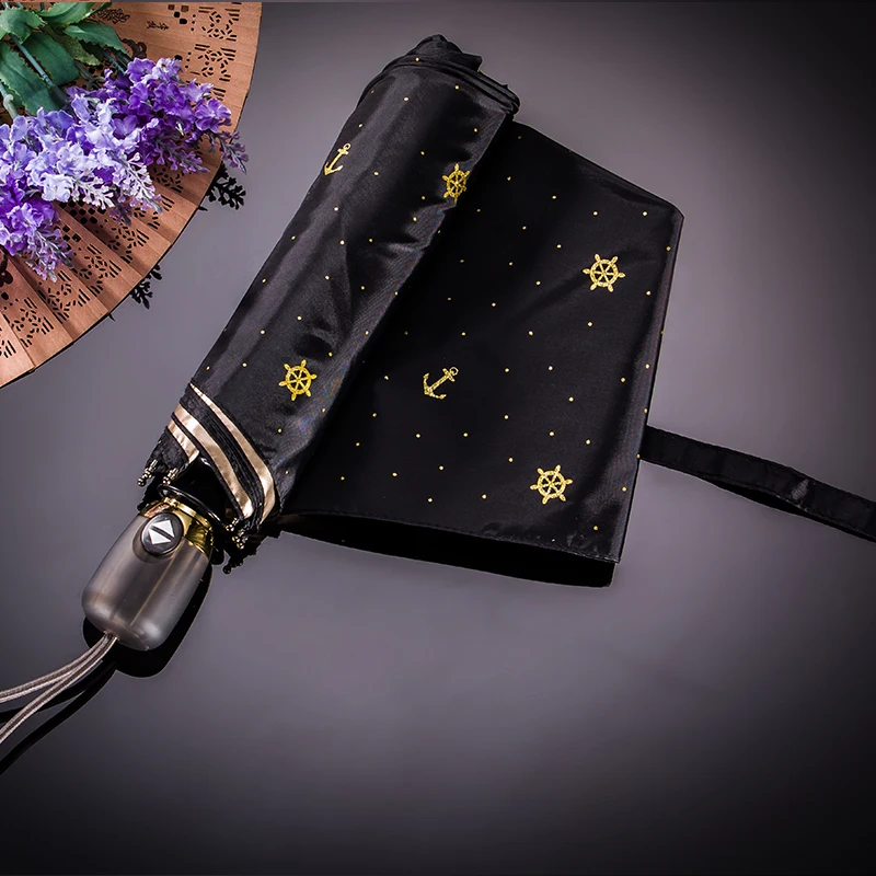 Художественный антоматический зонт для женщин креативный мини Карманный Зонт с