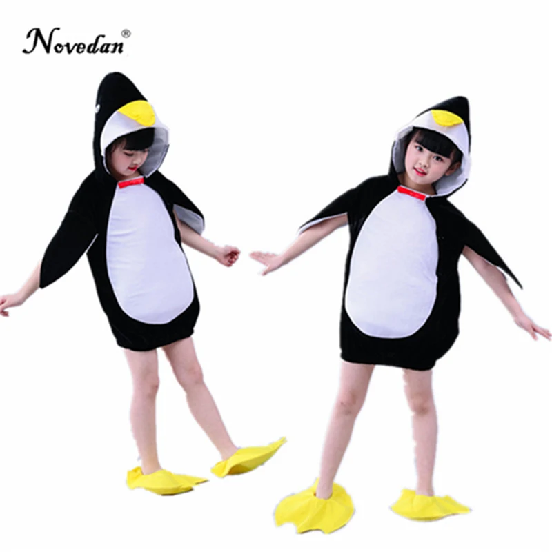 

2019 Halloween Penguin Costume Baby Girls Kids Animal Jumpsuit Carnival Party Cosplay Performance Fancy Dress Child Costume