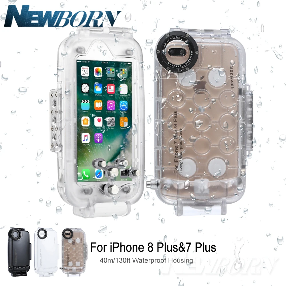 Чехол для iPhone 8 Plus 40 м/130 футов водонепроницаемый чехол подводной камеры