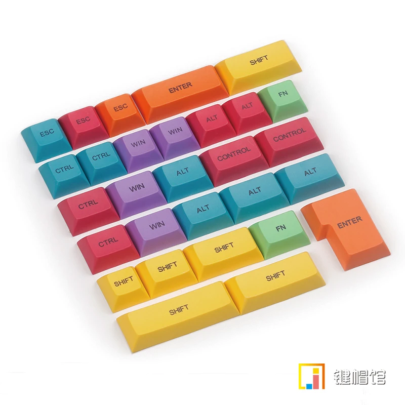 DSA PBT keycap modifier keys kit for mechanical keyboard 29 keys enter shift dye sub print