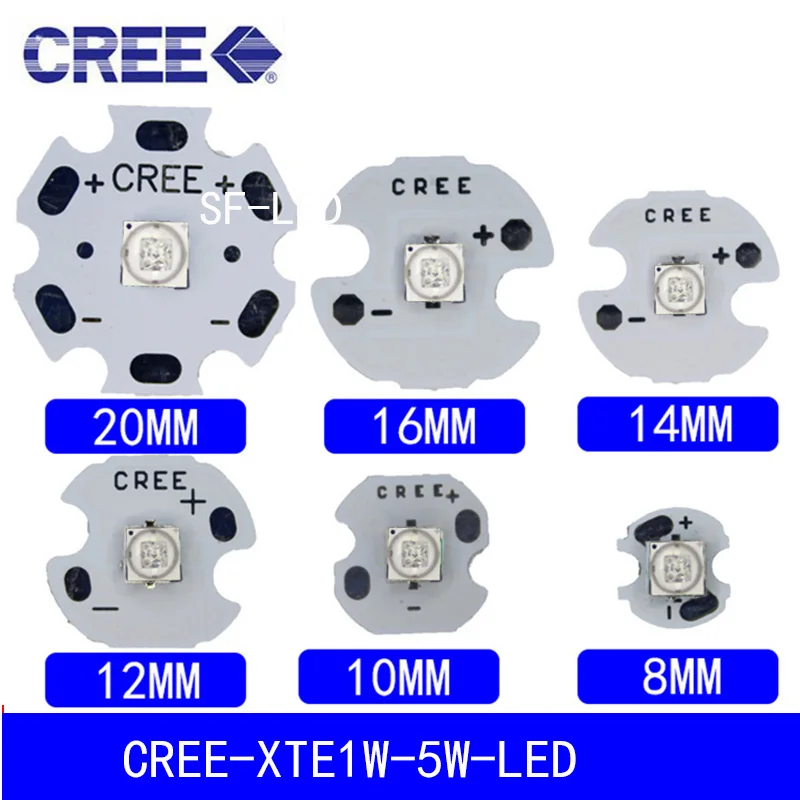 5x 5W Cree XTE XT-E High Power LED Emitter Diode White/Warm White/Neutral Royal Blue | Bulbs &amp Tubes
