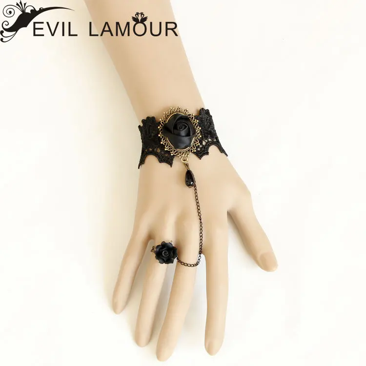 Ювелирные изделия в стиле принцессы готика Лолита винтажные сексуальные черные