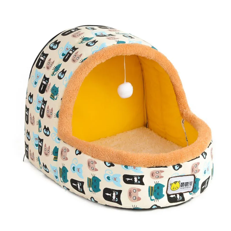 1 HEYPET складная кровать для кошек домик для домашних животных коралловый флис коврик для кошачьих туалетов кровать для собак для маленьких собак кошек зимняя теплая спальная кровать товары для домашних животных - Цвет: 1