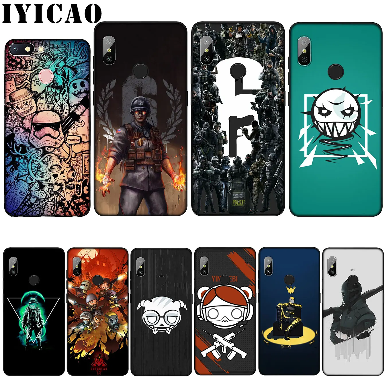 IYICAO Voltron Rainbow Six Siege Мягкий силиконовый чехол для Xiaomi Mi 9 8 A2 Lite A1 6 pocophone f1 MAX 3 mi9 mi8