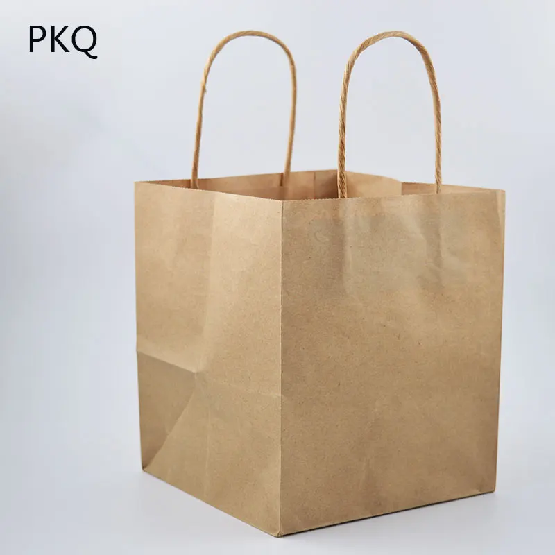15x15x17 см пакет из крафт бумаги сумка на вынос экологичная Упаковка для выпечки
