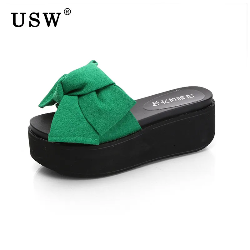 Summer Women's Platform High Heel Slipper Casual Comfortable Sandals Beach Flip Flops Ladies Thick | Обувь